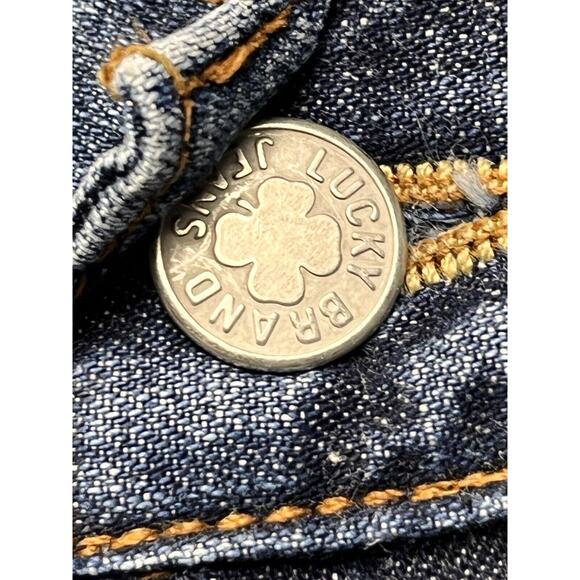 Lucky Brand Classic Fit Crop Jeans Womens 12/31 Medium Wash Button Fly Red Label - Picture 7 of 8